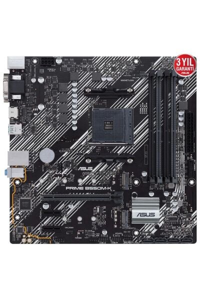 Asus Prime B550M-K DDR4 4600mhz (OC) M.2 Am4 Matx Anakart