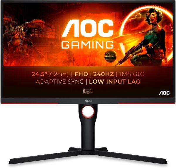 AOC 25G3ZM/BK 24.5'' 240Hz 0.5ms HDMI Dp Adaptivesync Fhd Va Gaming Monitör