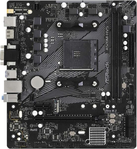 Asrock A520M-HVS AMD A520 4733 MHz (OC) DDR4 Soket AM4 mATX Anakart
