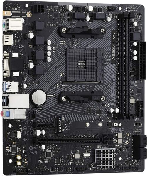 Asrock A520M-HVS AMD A520 4733 MHz (OC) DDR4 Soket AM4 mATX Anakart