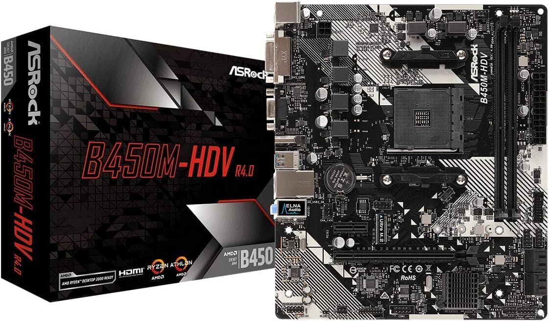 Asrock B450M-HDV R4.0 M.2 Matx Am4 Anakart