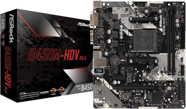 Asrock B450M-HDV R4.0 M.2 Matx Am4 Anakart
