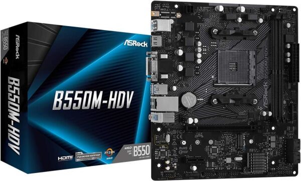 ASRock B550M HDV 2xDDR4 4xSATA AM4 mATX Anakart