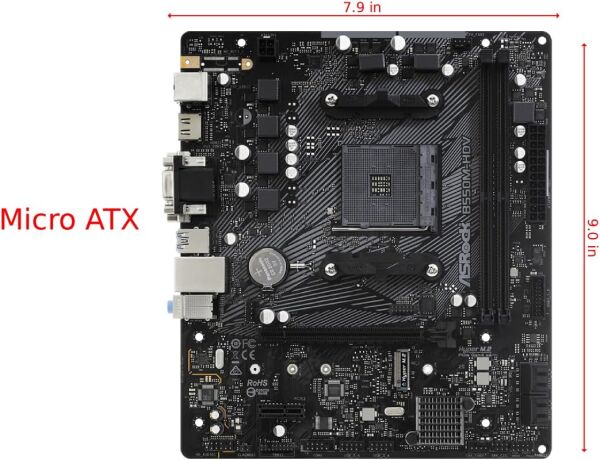 ASRock B550M HDV 2xDDR4 4xSATA AM4 mATX Anakart