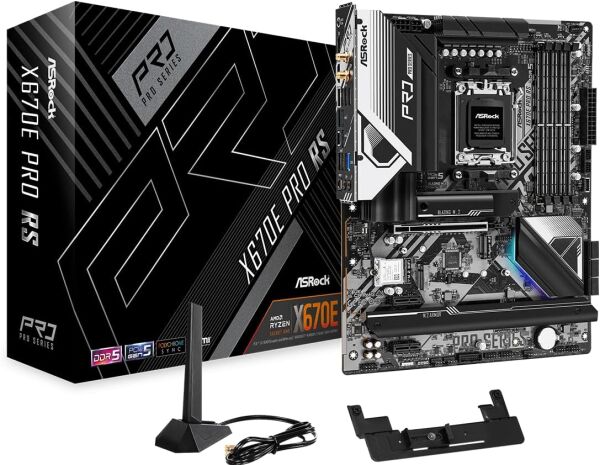 Asrock X670E Pro RS AMD X670 6600 MHz (OC) DDR5 Soket AM5 ATX Anakart