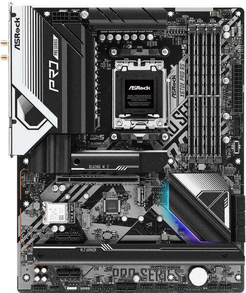 Asrock X670E Pro RS AMD X670 6600 MHz (OC) DDR5 Soket AM5 ATX Anakart