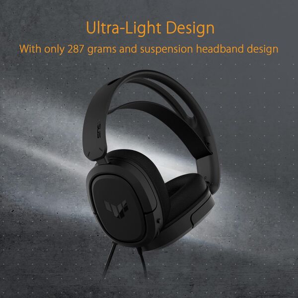 Asus TUF Gaming H1 7.1 Surround 3.5mm Kablolu Siyah Gaming (Oyuncu) Kulaklık