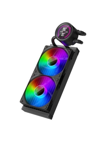 1ST Player Thunderstorm TS4 240mm Siyah ARGB Dijital Sıcaklık Ekran Göstergeli AM5 / LGA 1851 İşlemci Sıvı Soğutucu